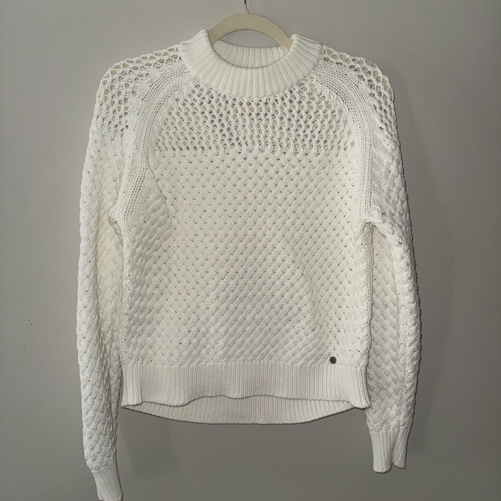 Ted Baker London Ivory Open Knit Raglan Sweater Size 2